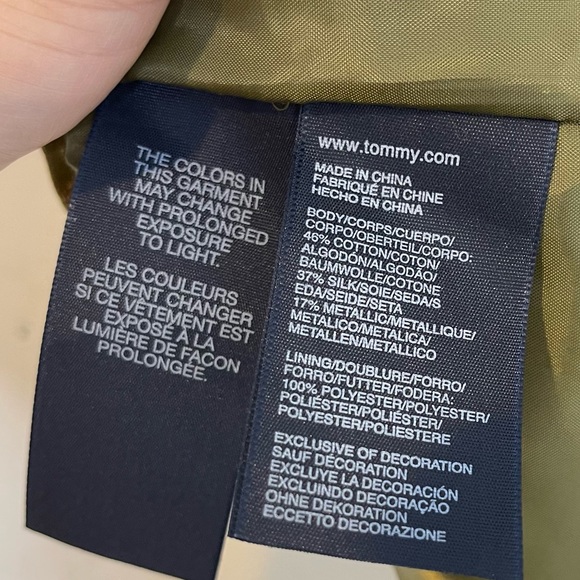 Tommy Hilfiger Womens Silk Blend Jacquard Dotted Metallic Pencil Skirt Size 6 - Picture 8 of 9